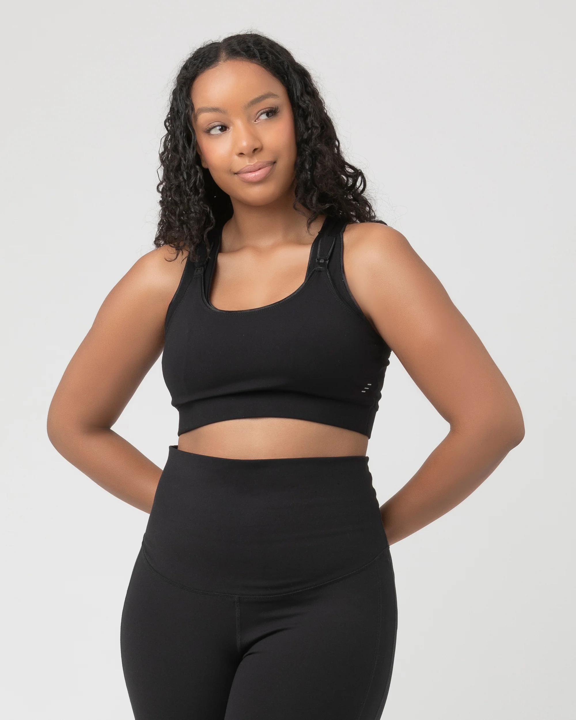 Active Nursing Crop Top  Black - Image 10