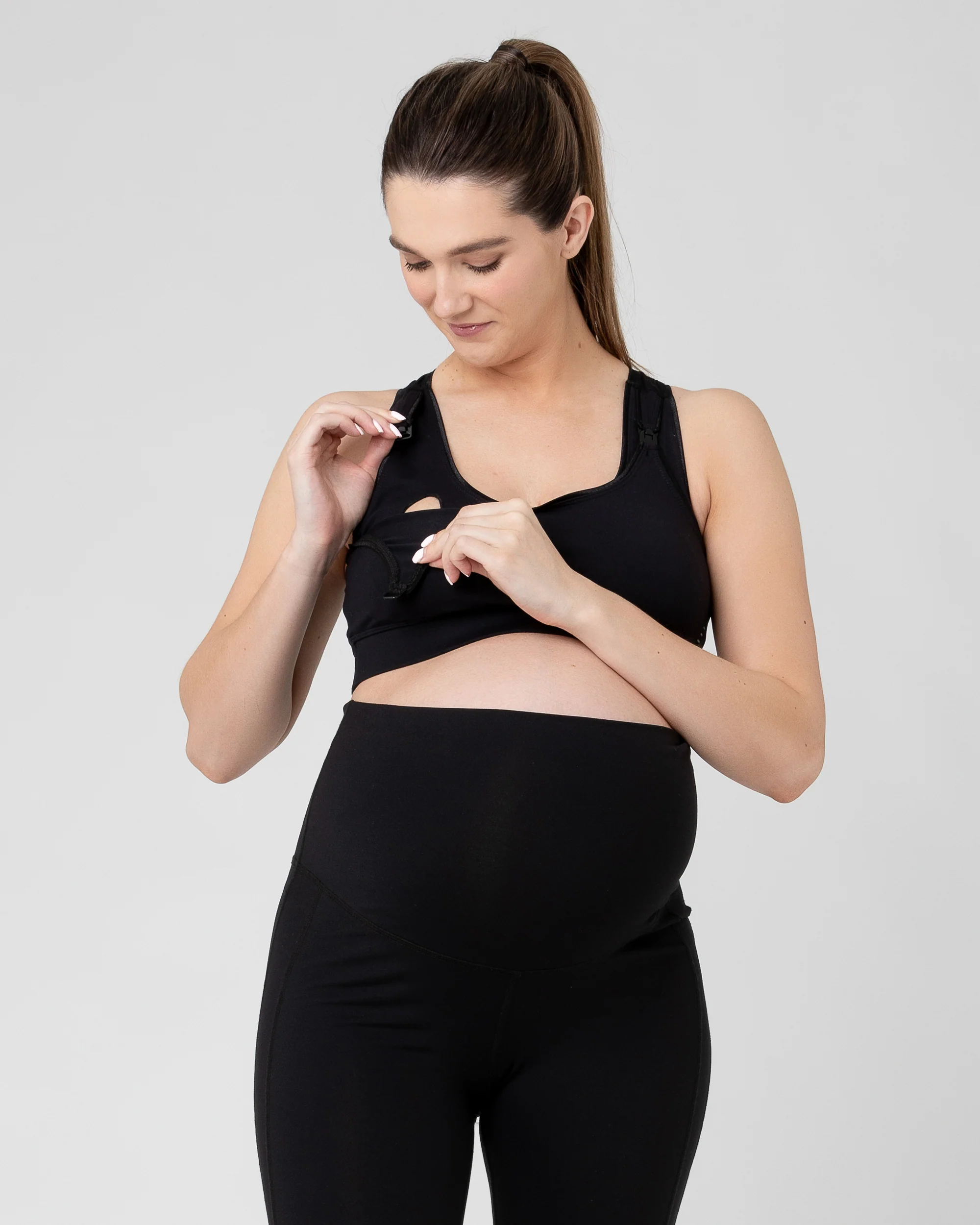 Active Nursing Crop Top  Black - Image 4