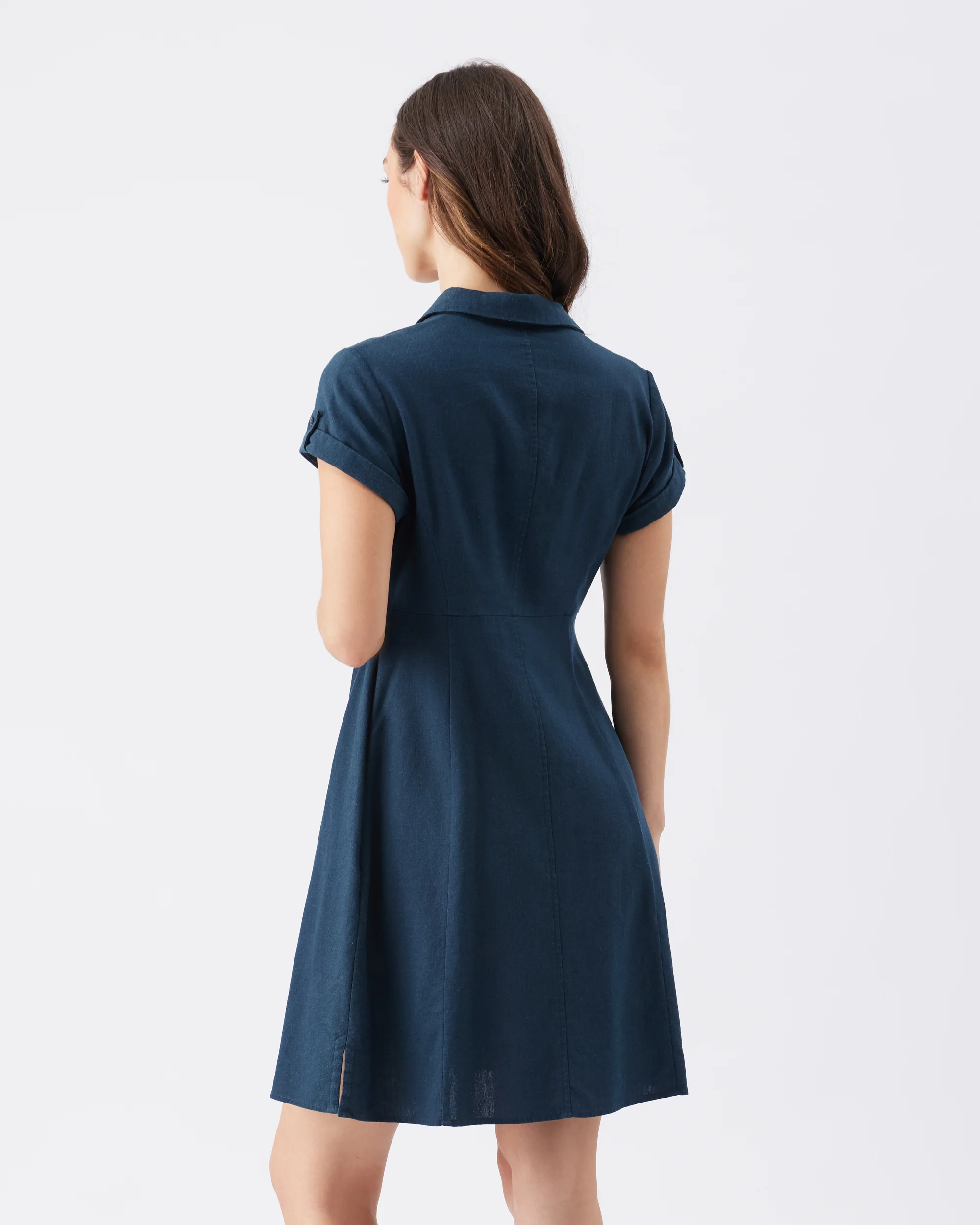 Colette Tie Up Linen Dress Biro - Image 4