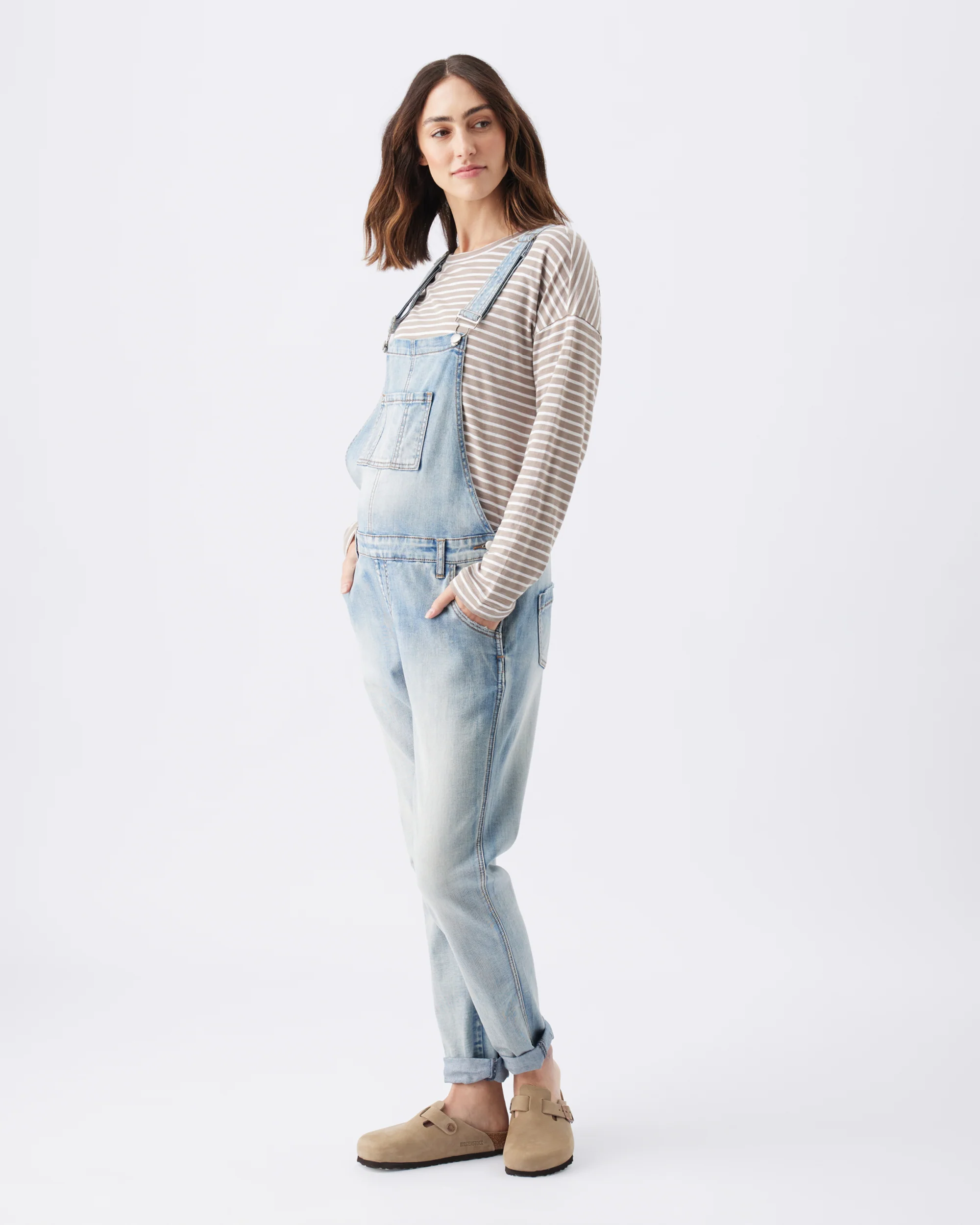 Denim Overalls Pale Blue - Image 4