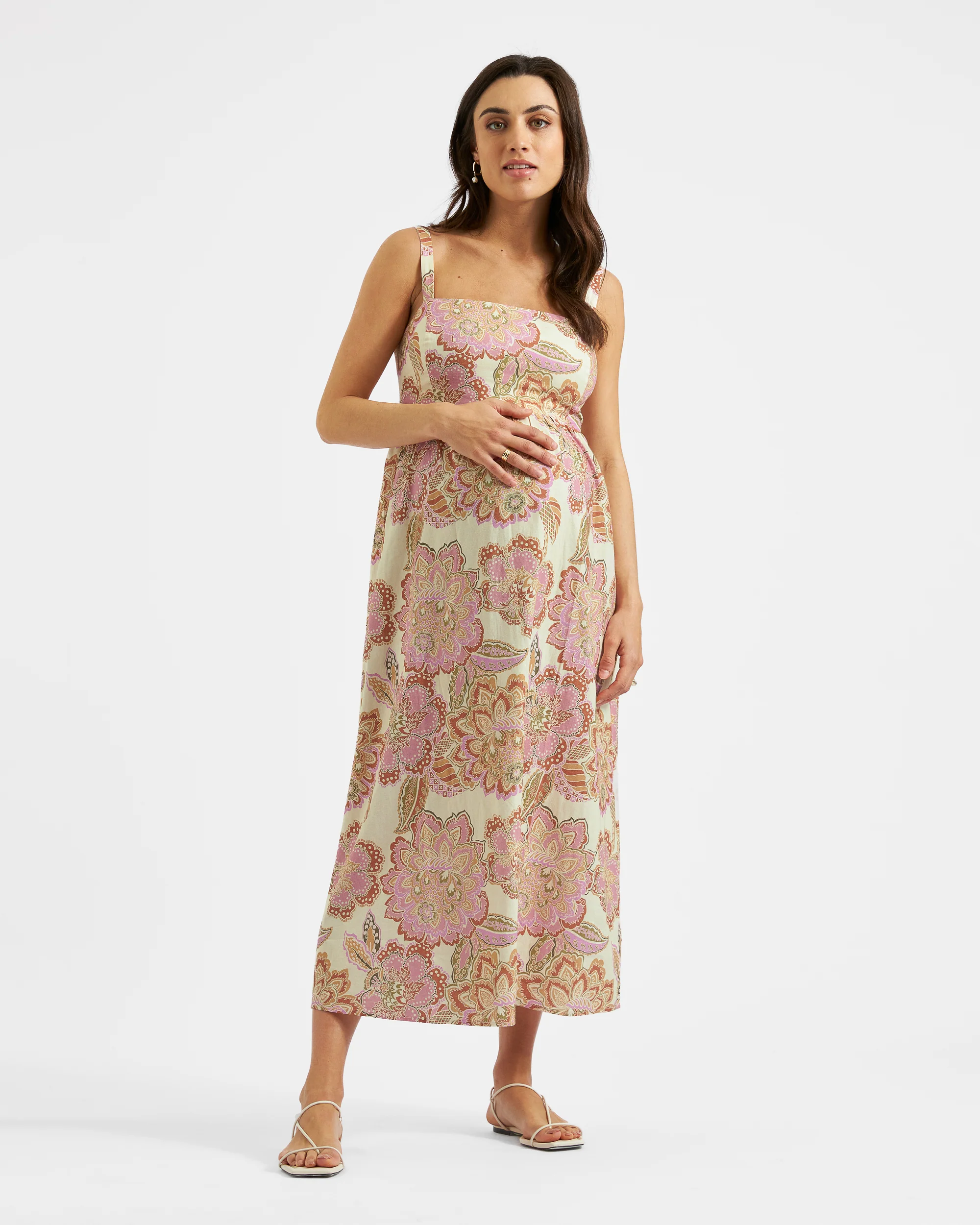 Hope Tie Back Linen Dress  Natural - Image 3