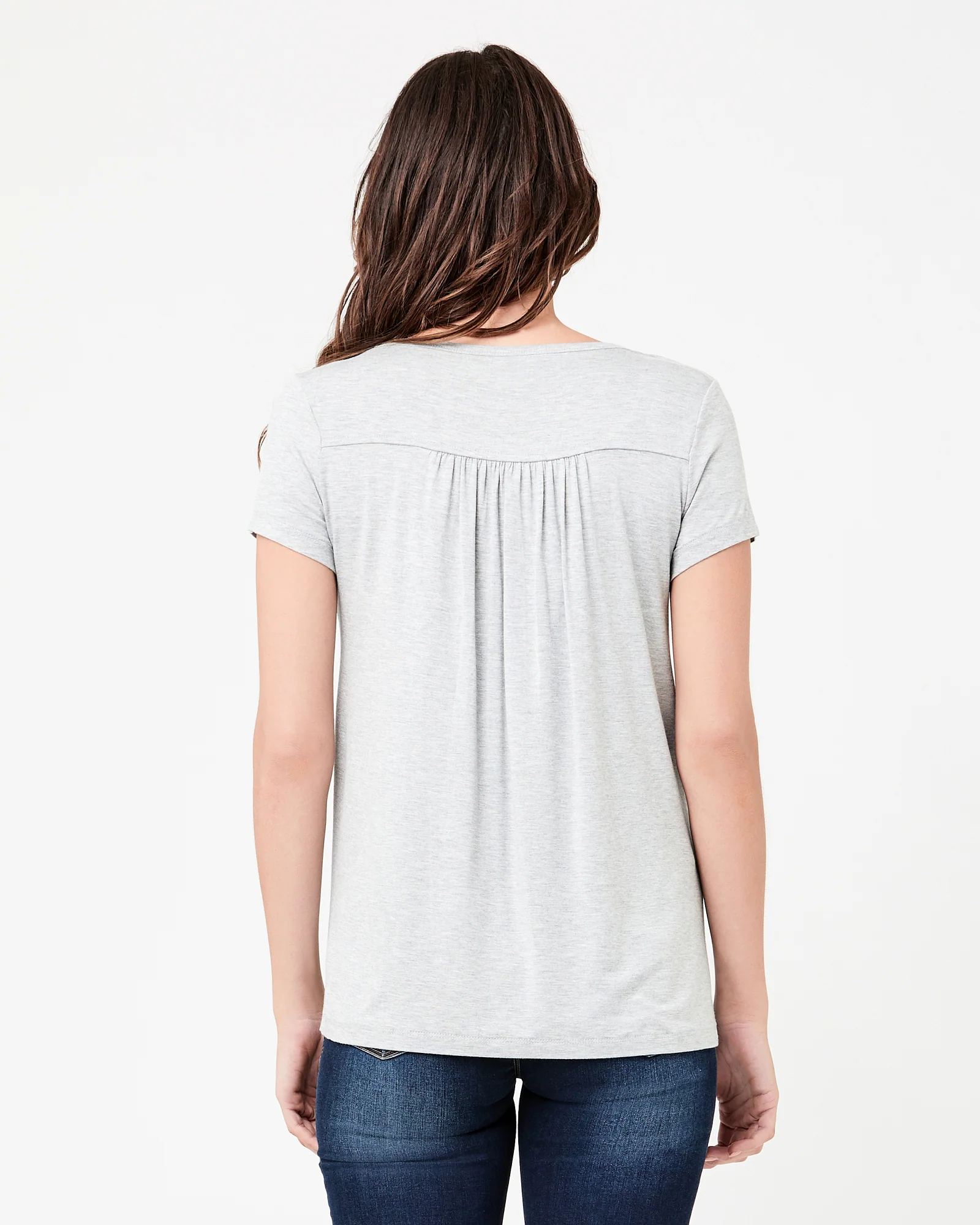Lara Nursing Tee Silver Marle - Image 3