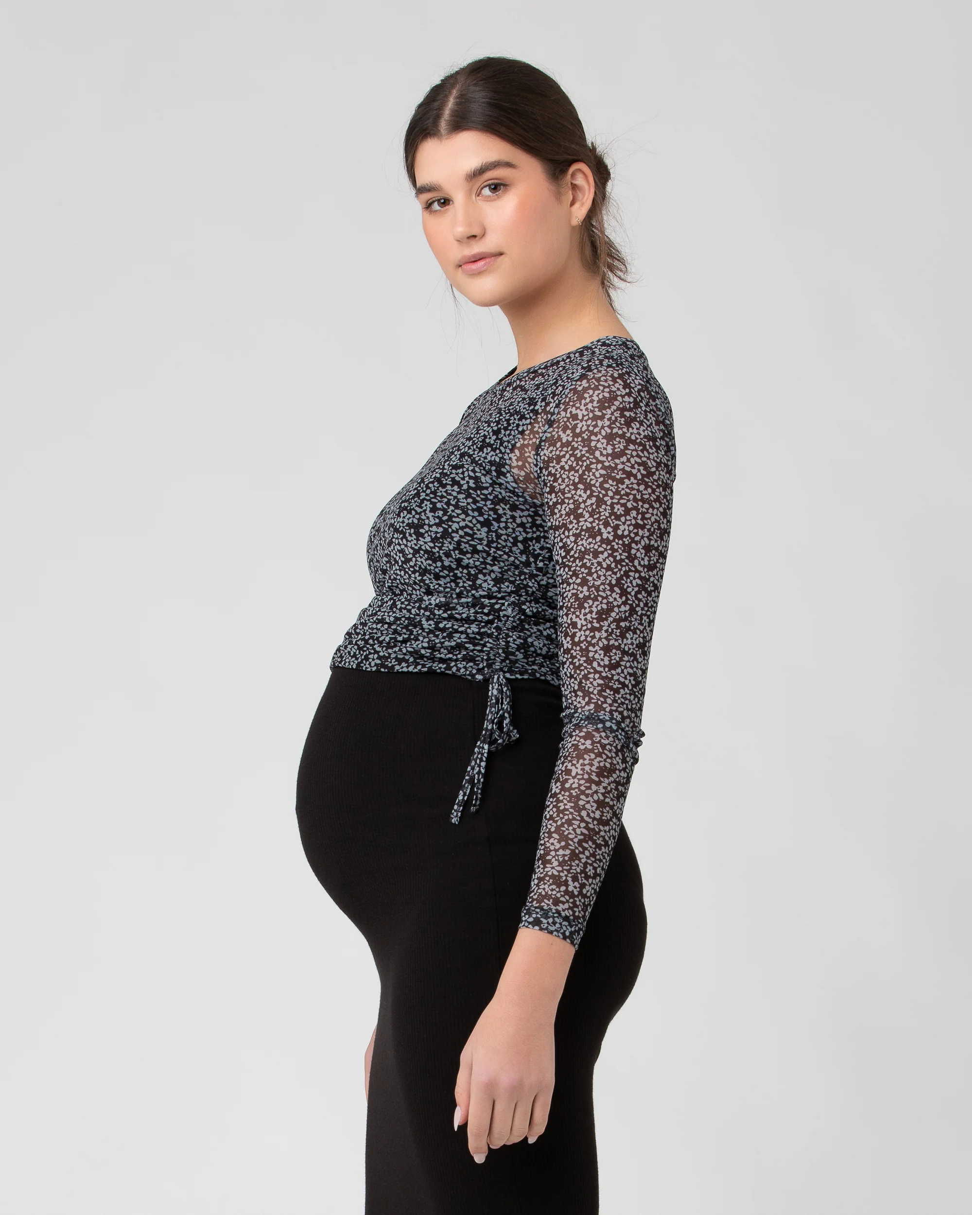 Layla Ruched Top Black / Storm - Image 3