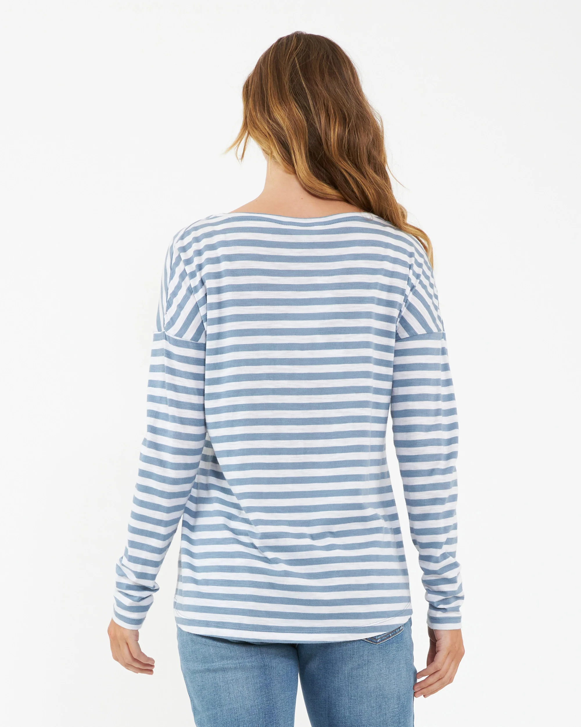 Lionel Long Sleeve Nursing Tee Petrol / White - Image 5
