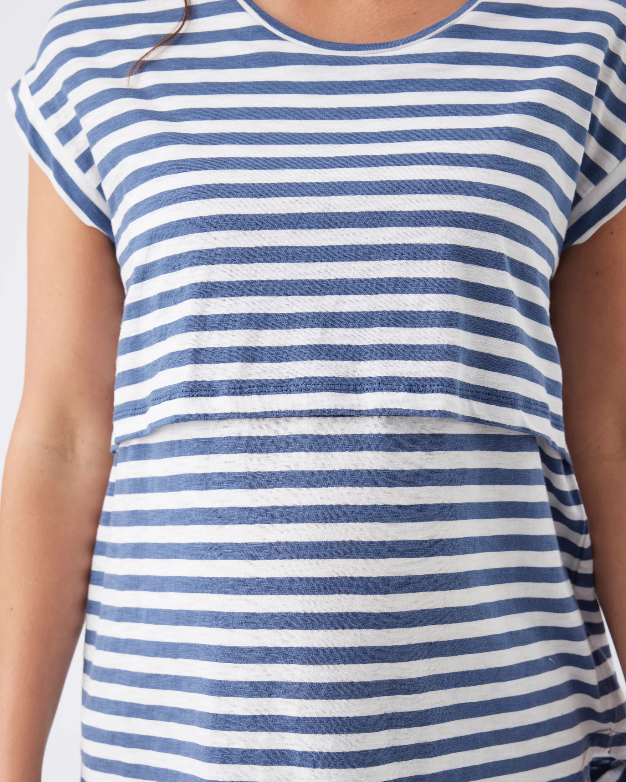 Lionel Nursing Tee Washed Indigo / White - Image 5