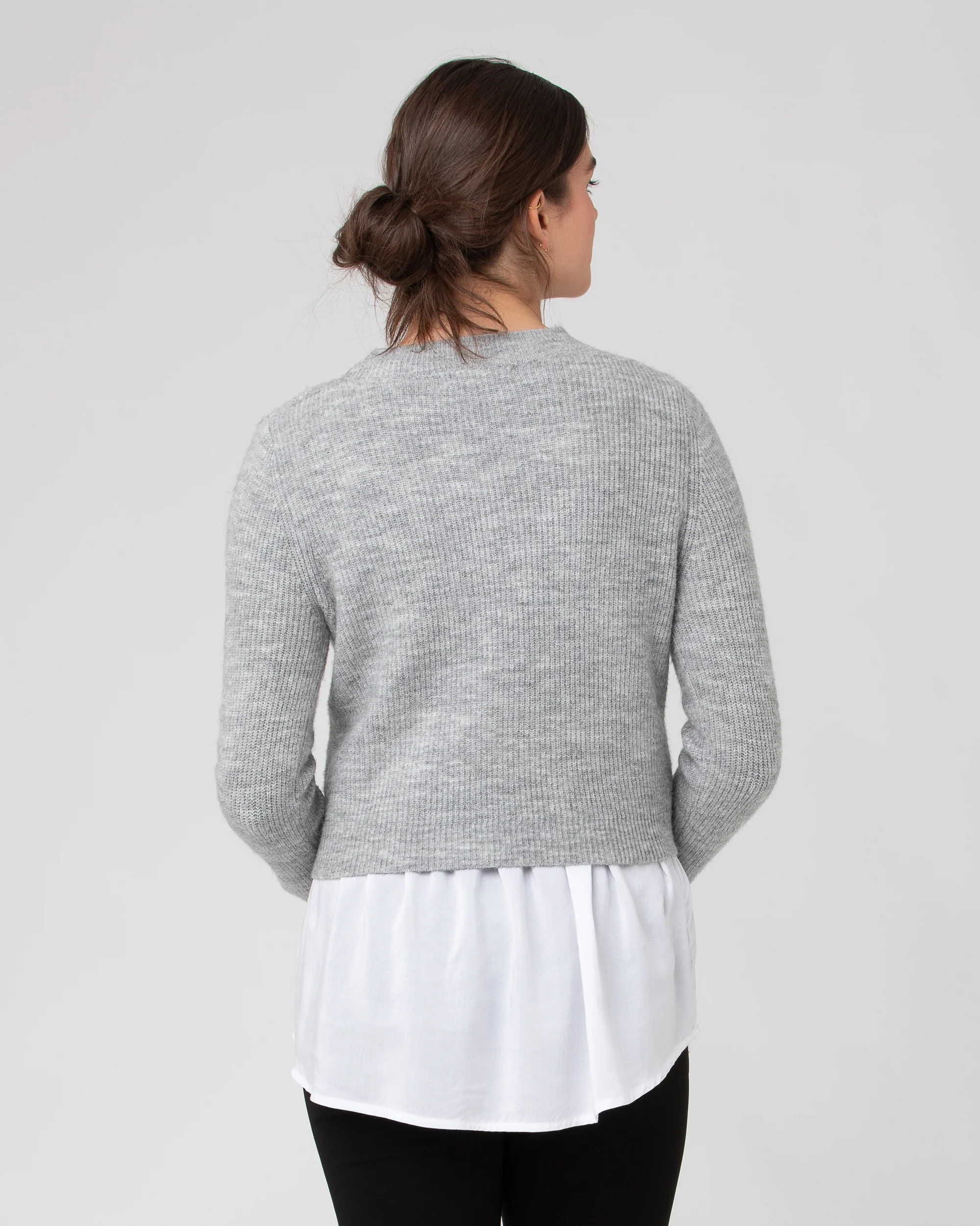 Mandy Detachable Nursing Knit Grey Marle - Image 4
