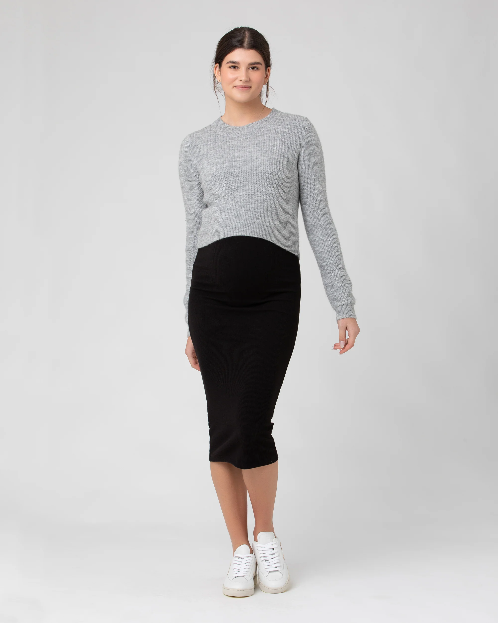 Mandy Detachable Nursing Knit Grey Marle - Image 6
