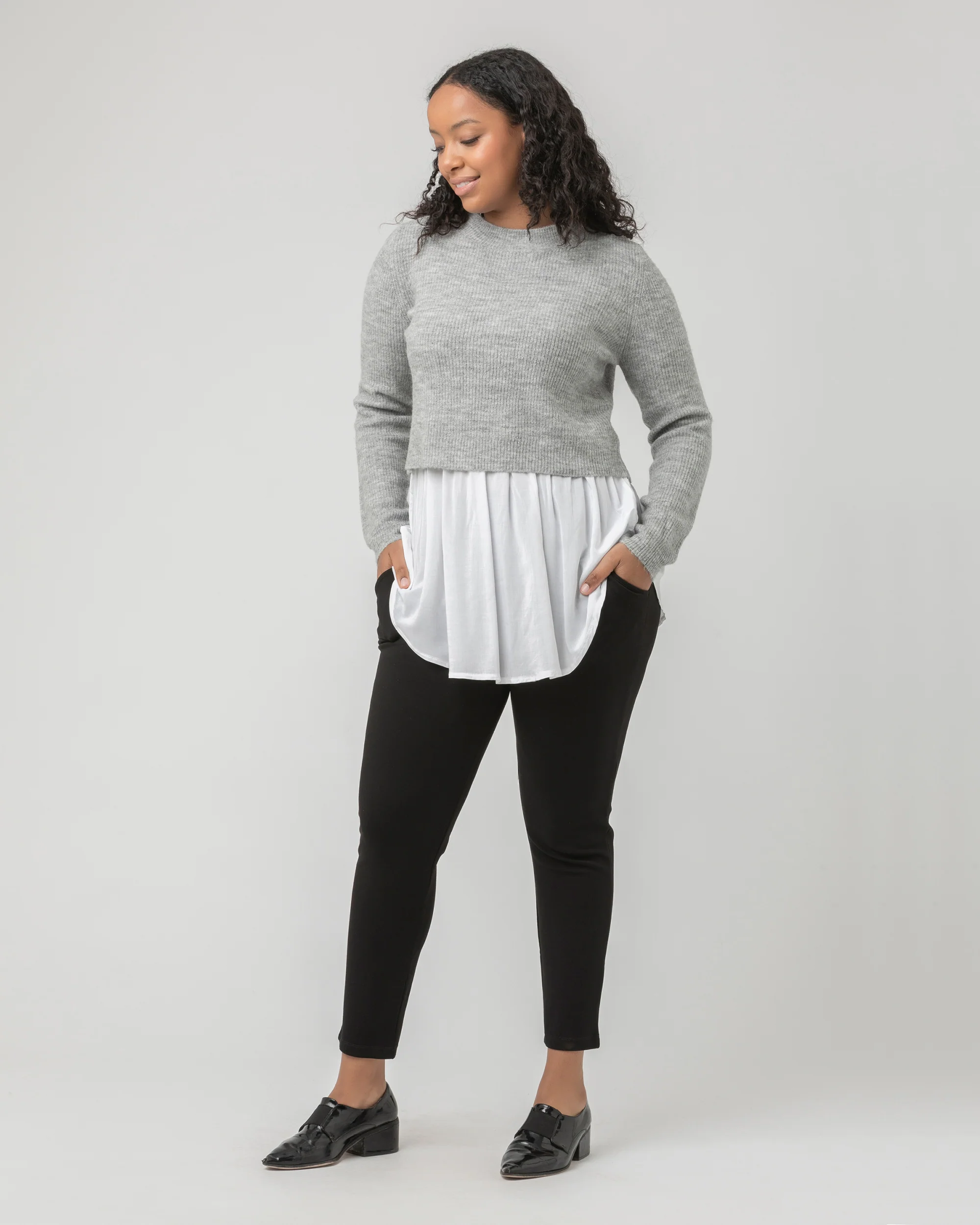 Mandy Detachable Nursing Knit Grey Marle - Image 8