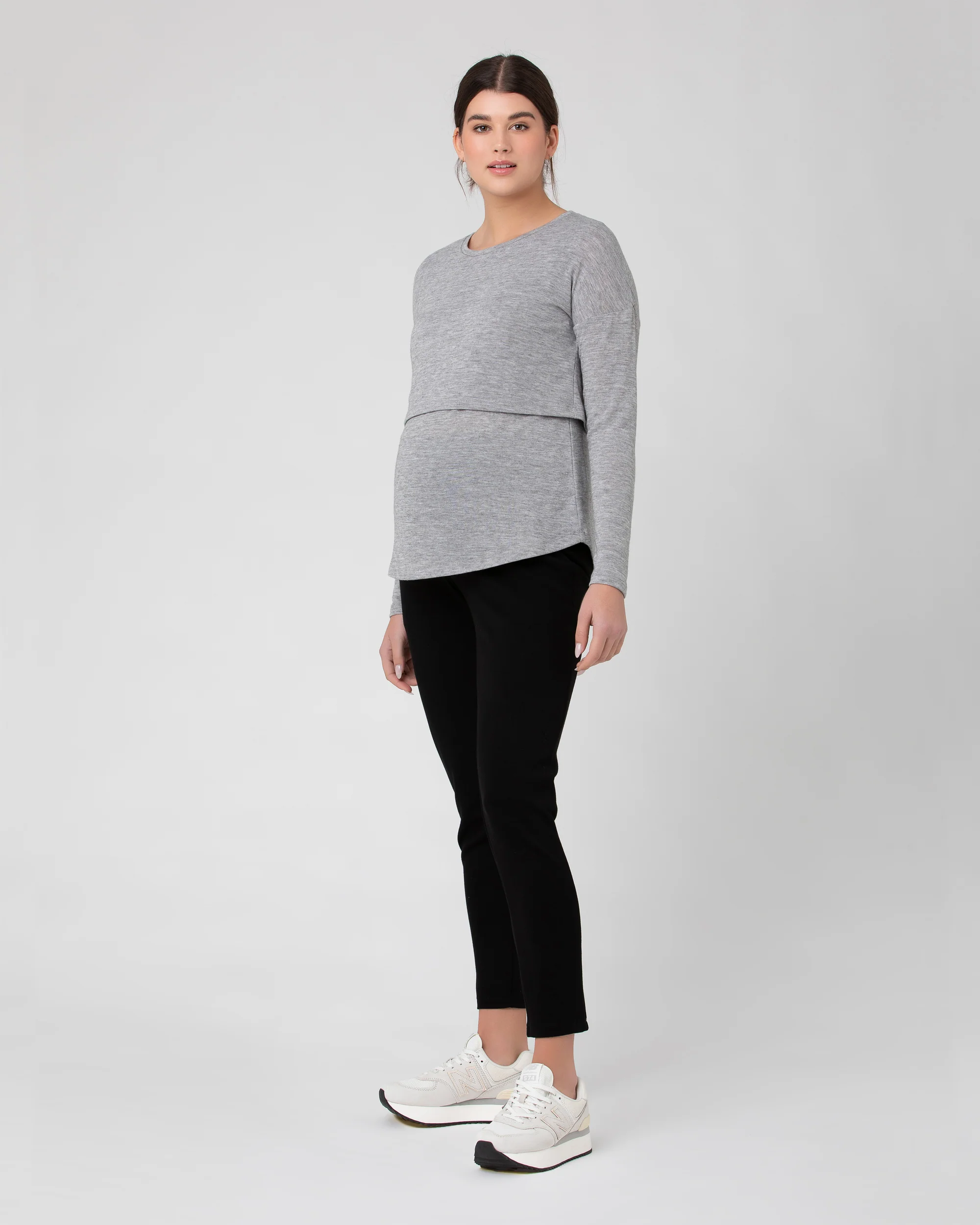 Nora Lift Up Nursing Top  Silver Marle - Image 5