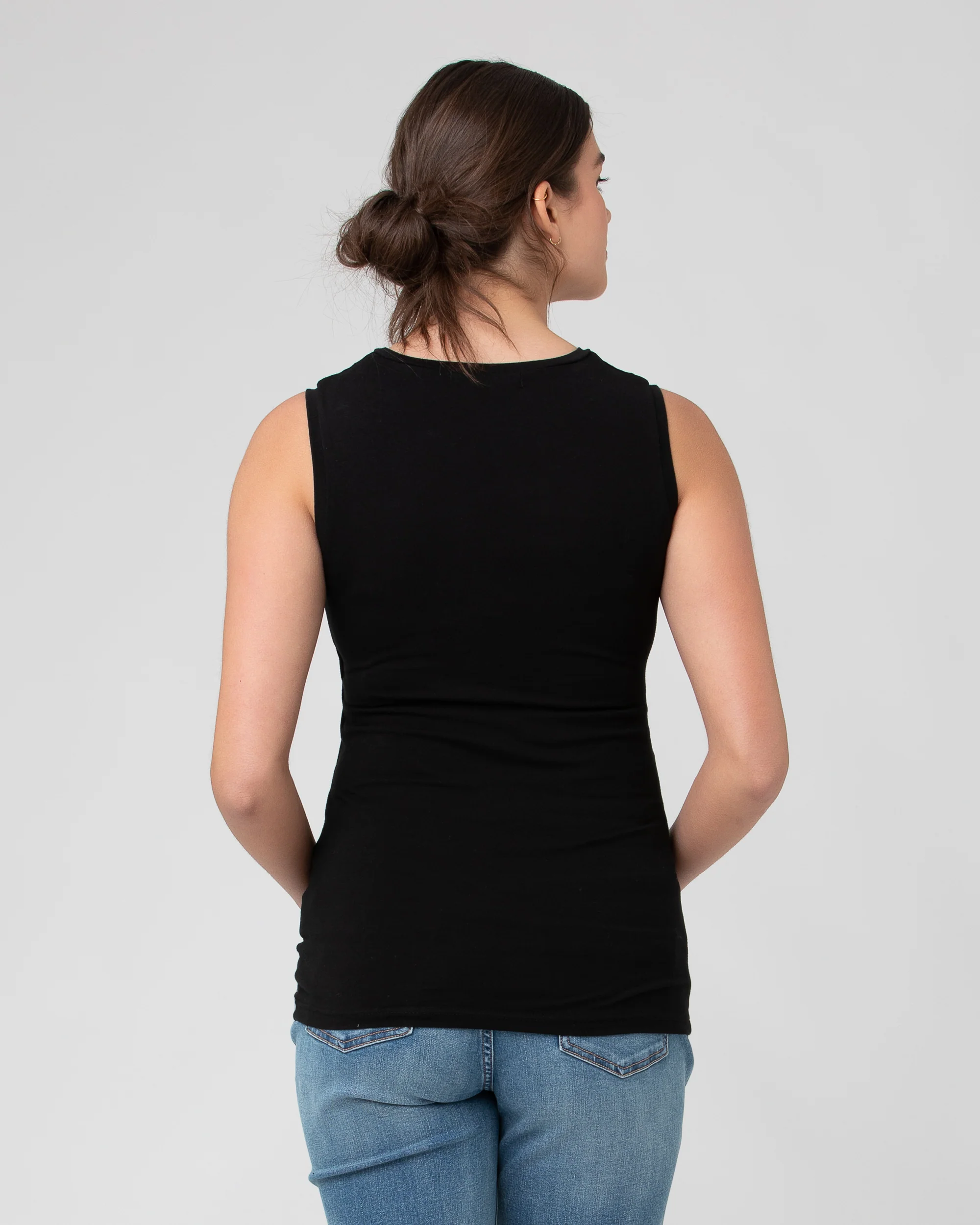 Organic Cotton Nursing Tank Black - Image 3