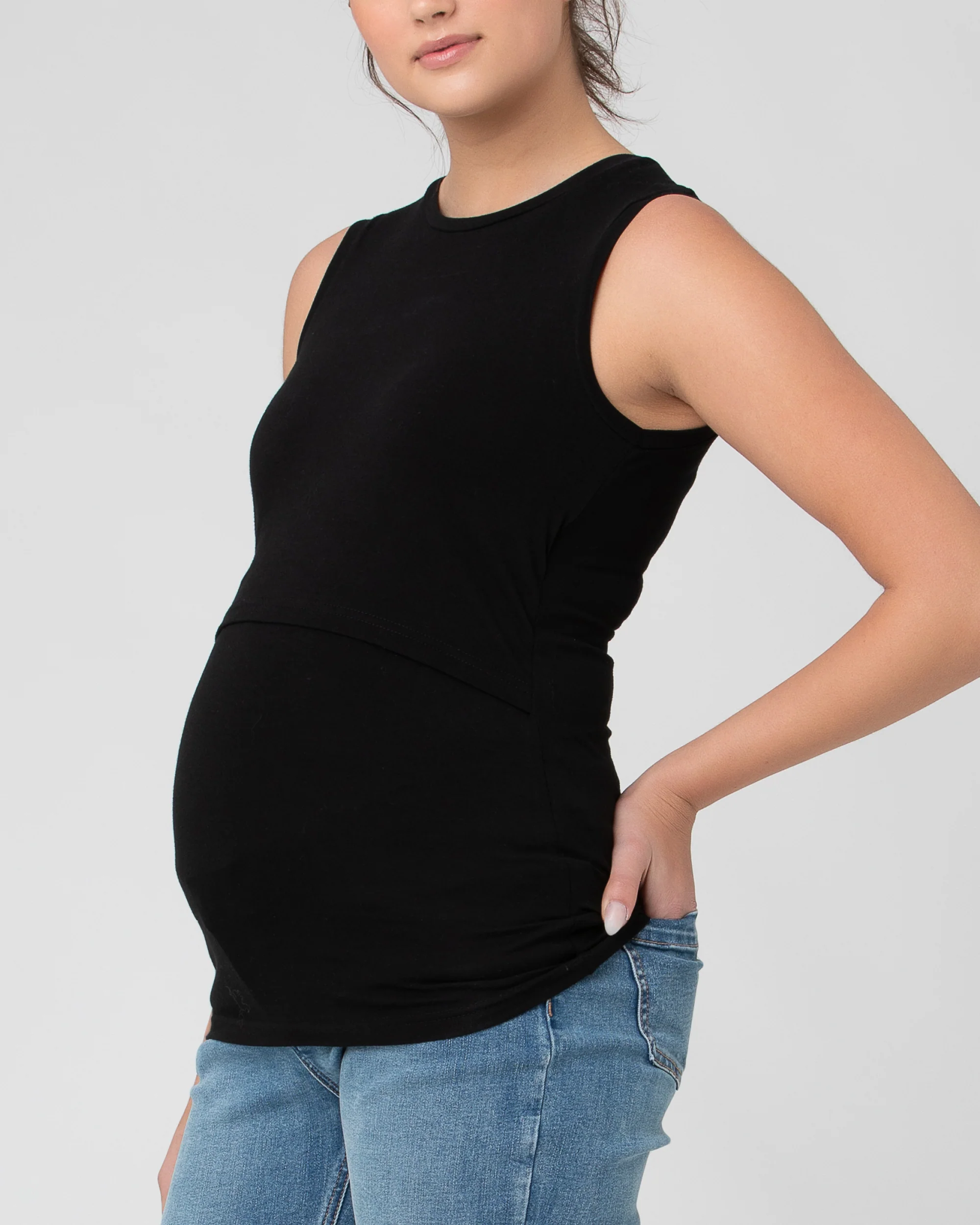 Organic Cotton Nursing Tank Black - Image 6