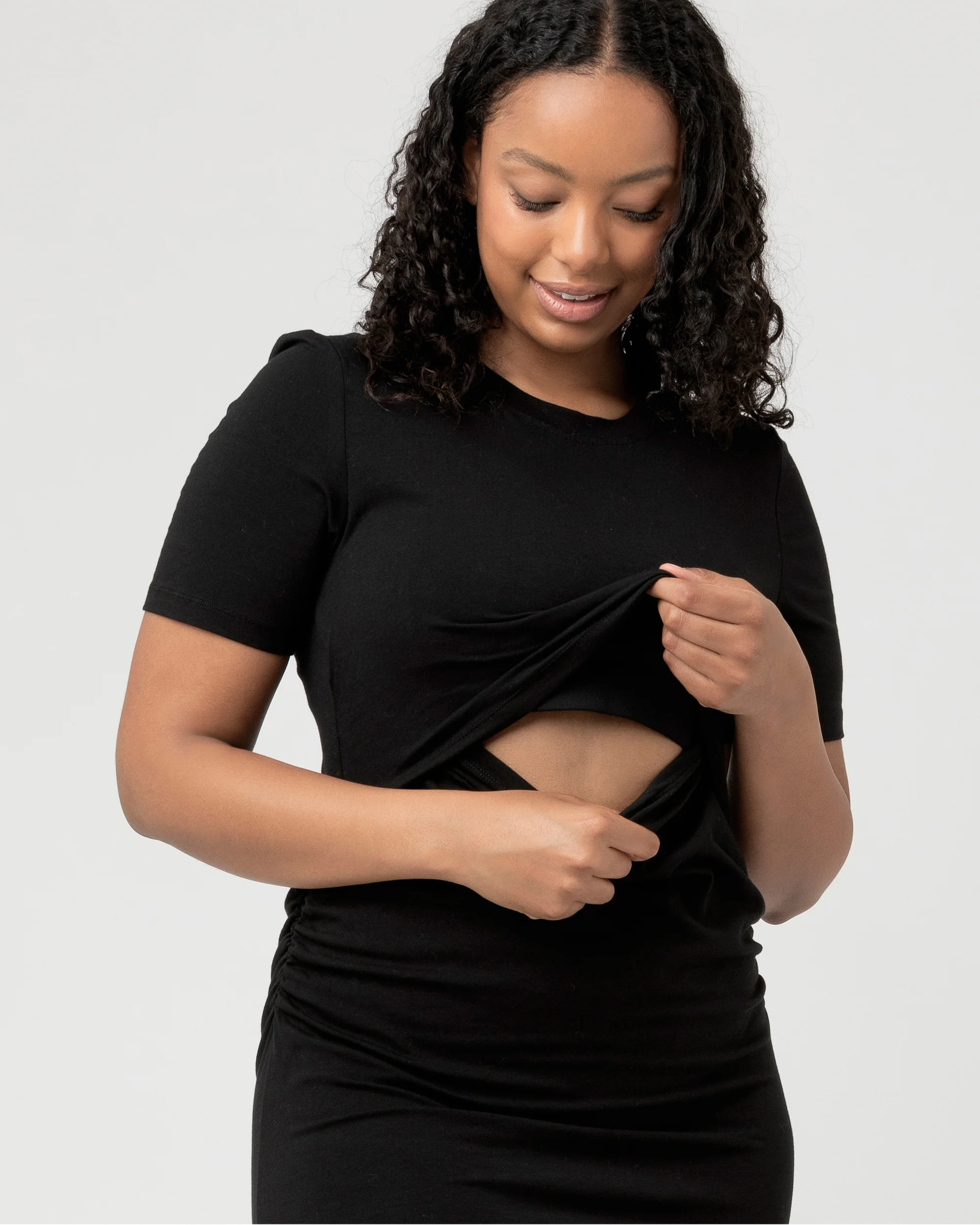 Organic Nursing Dress Black - Image 5