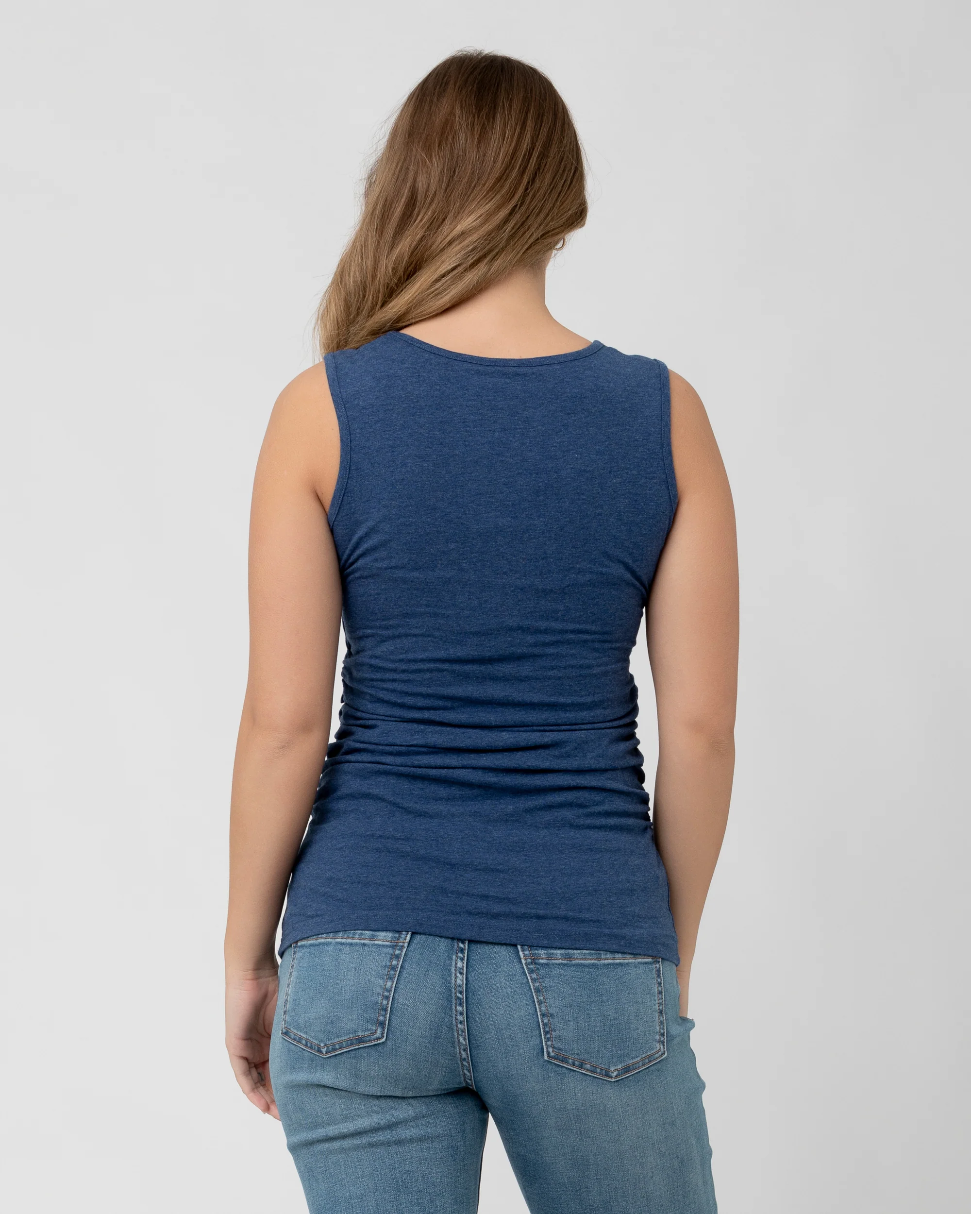 Organic Nursing Tank Denim Marle - Image 5