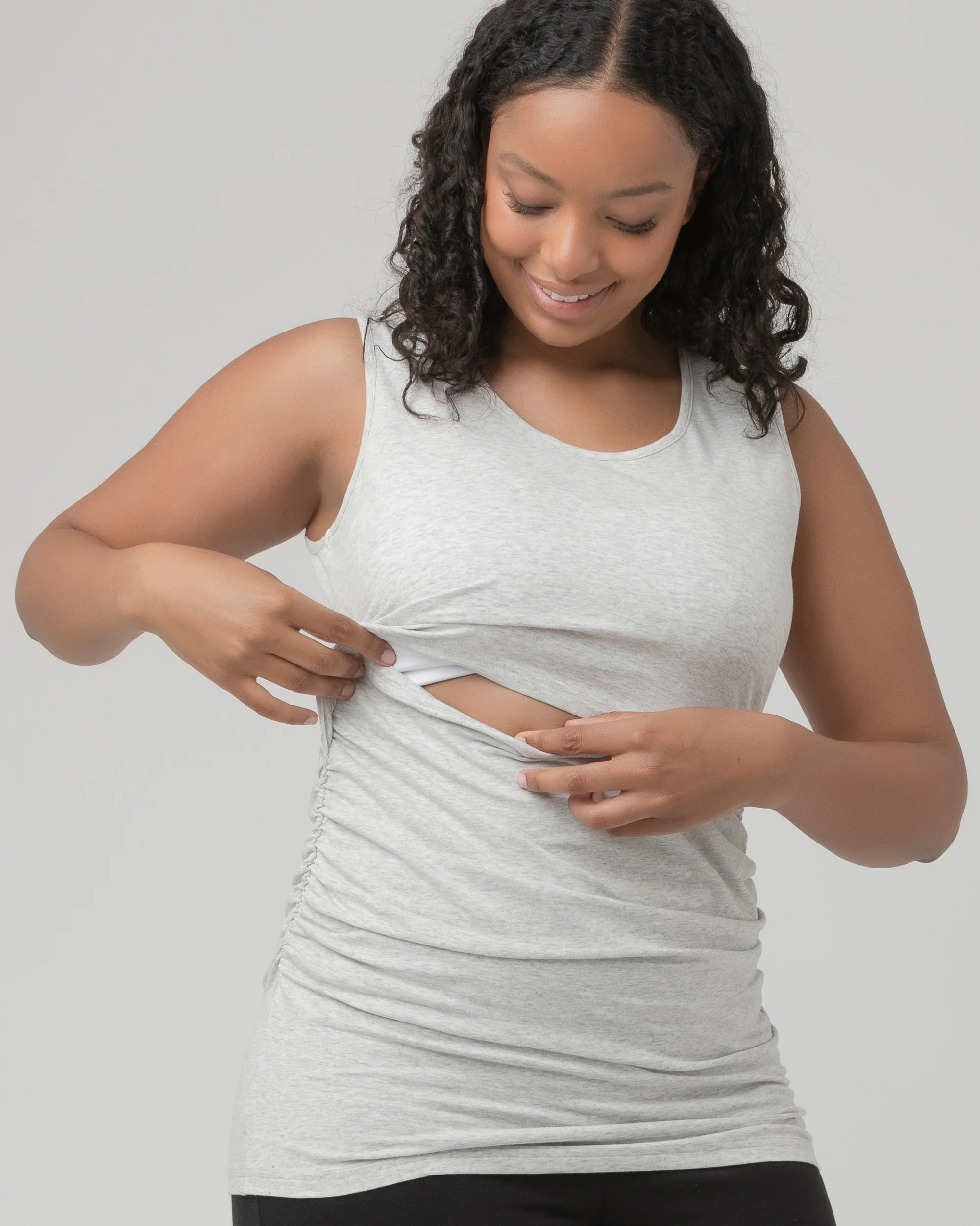 Organic Nursing Tank Silver Marle - Image 6