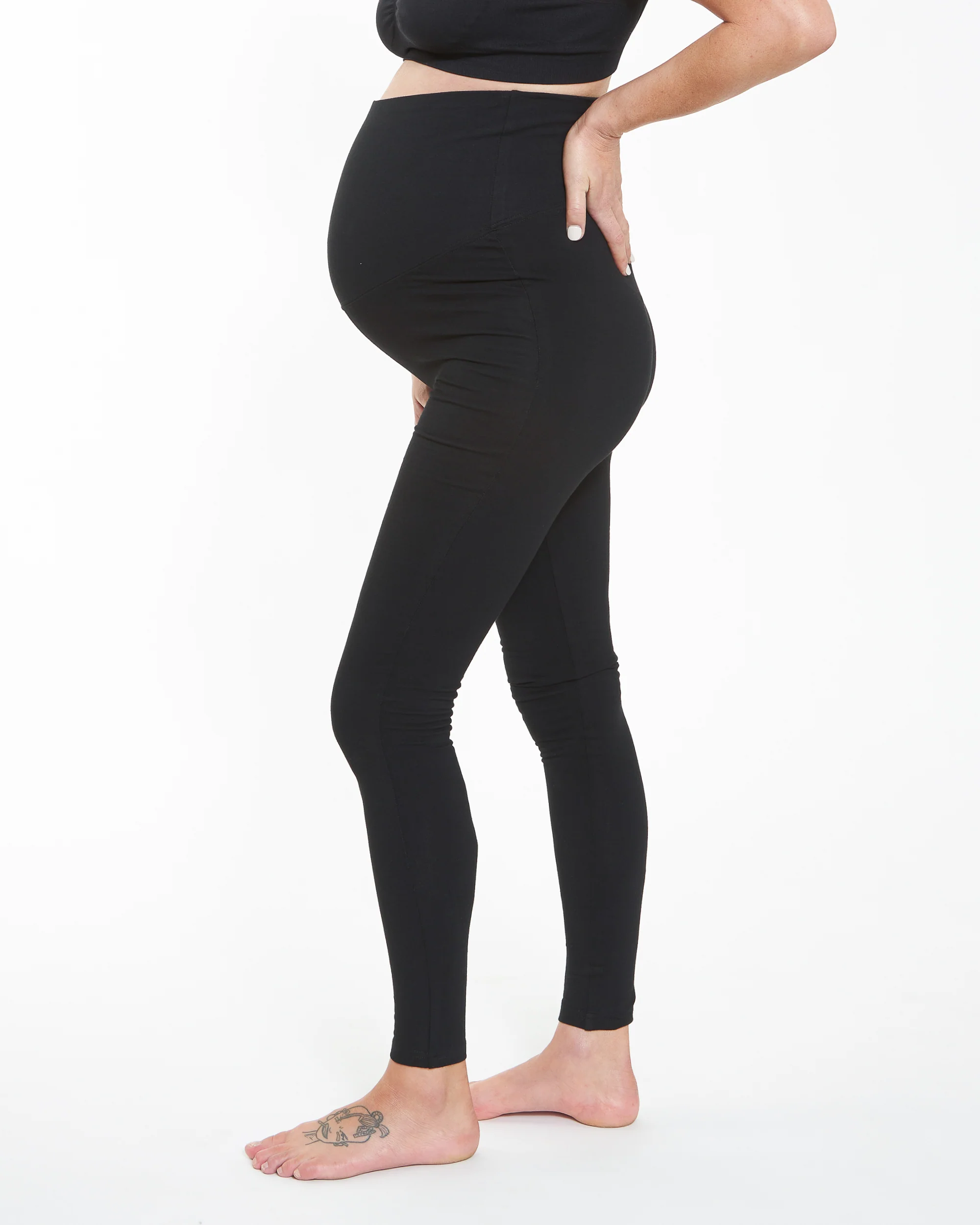 Organic Over Bump Legging Black - Image 5