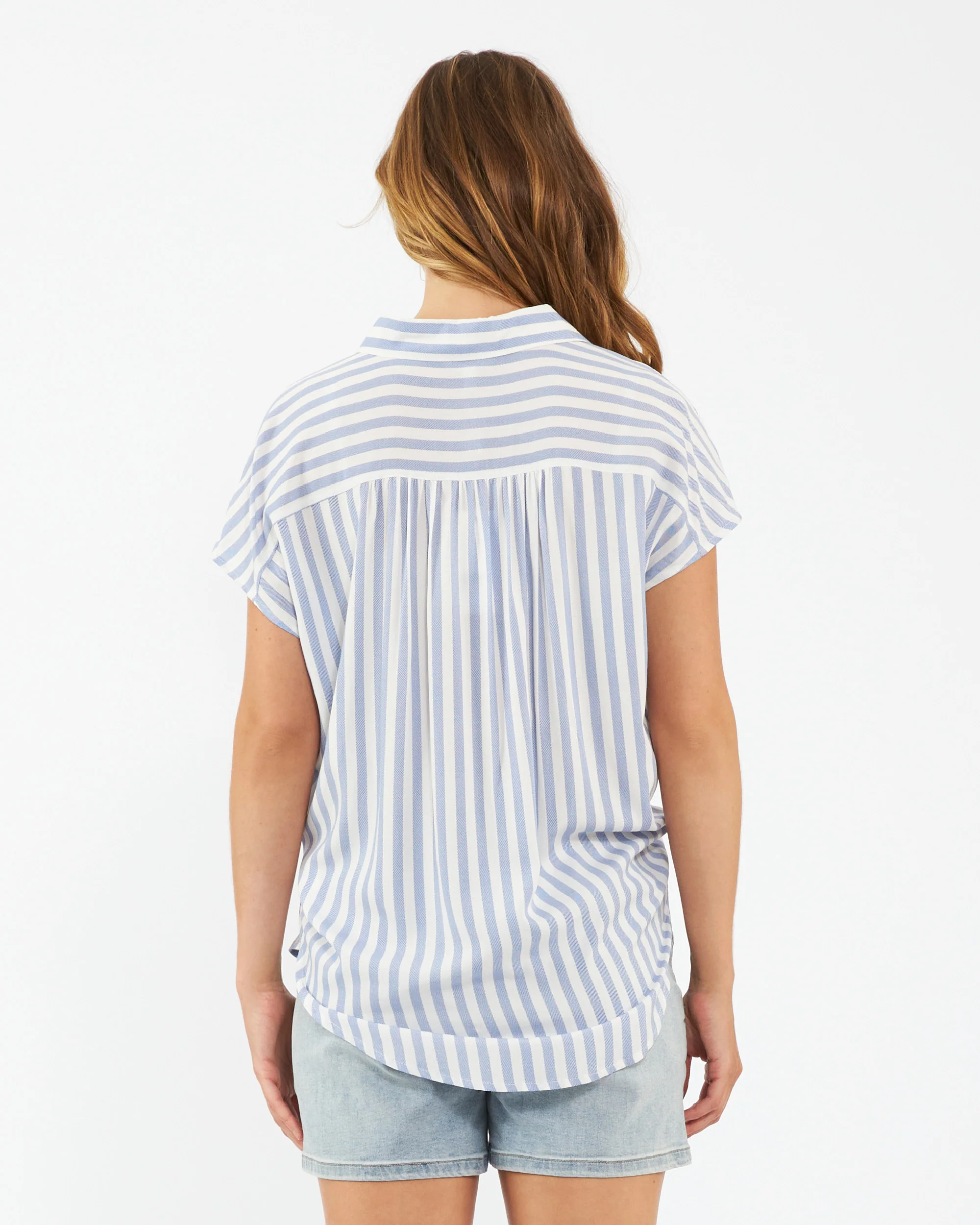 Quinn Relaxed Shirt Blue / White - Image 4