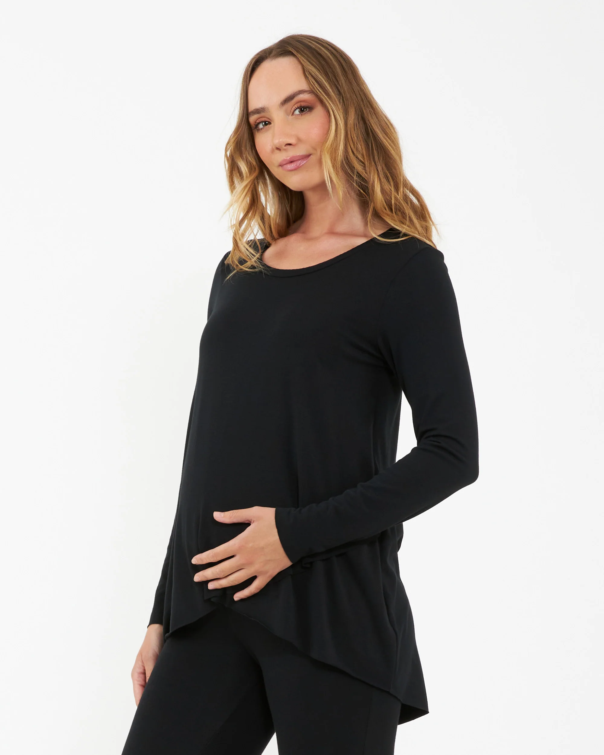Raw Edge Nursing Top Black - Image 3