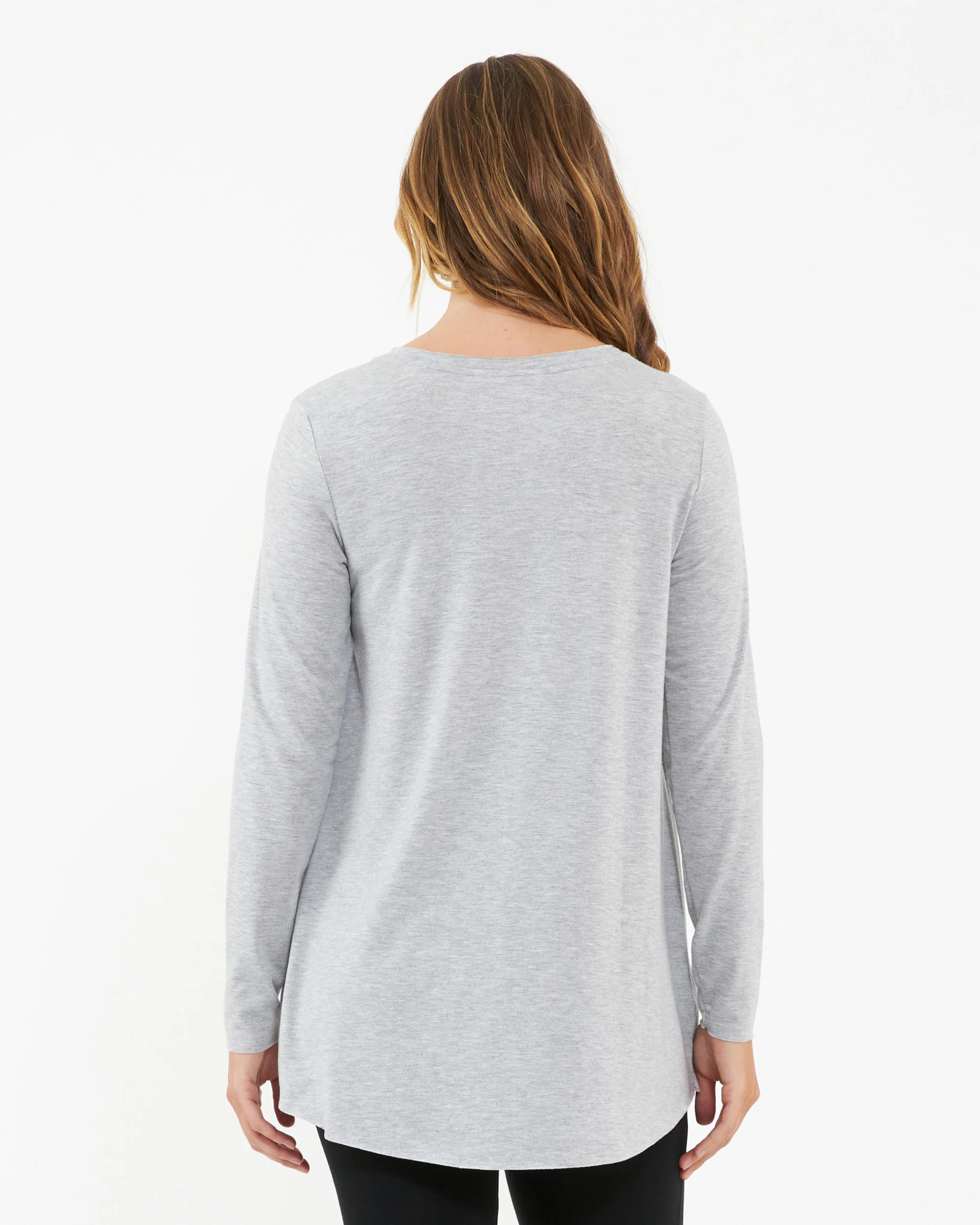 Raw Edge Nursing Top Silver Marle - Image 5