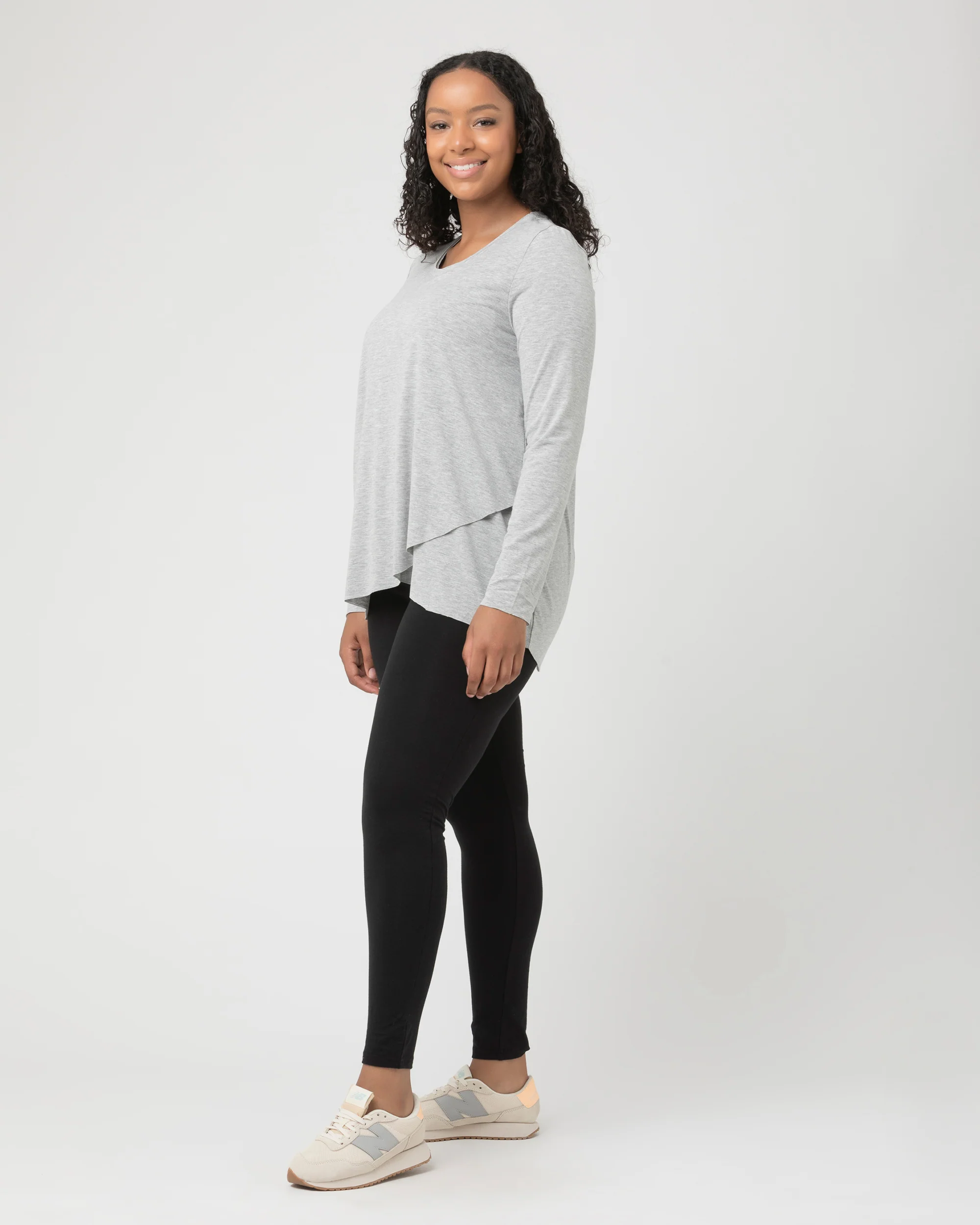 Raw Edge Nursing Top Silver Marle - Image 8