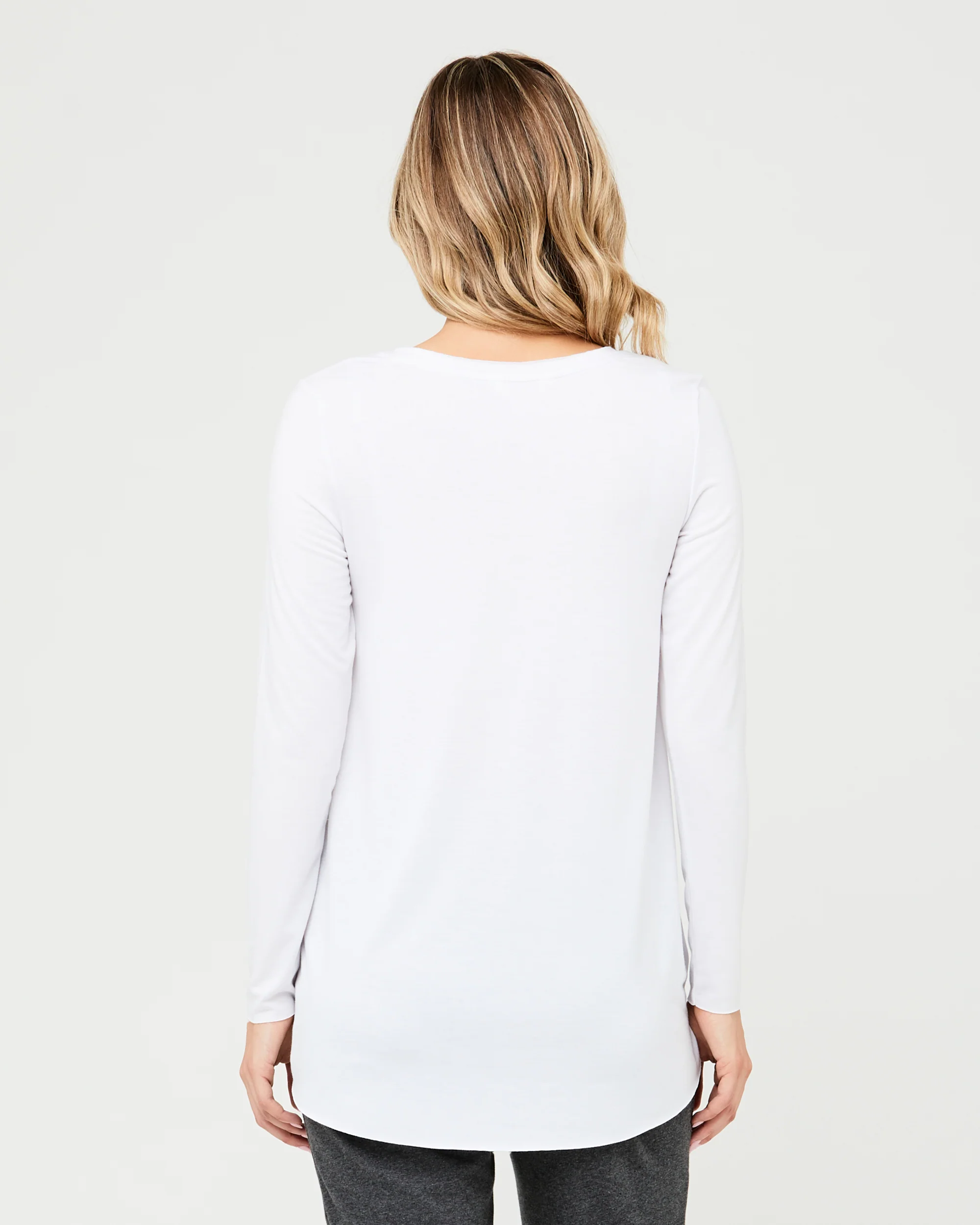 Raw Edge Nursing Top White - Image 4