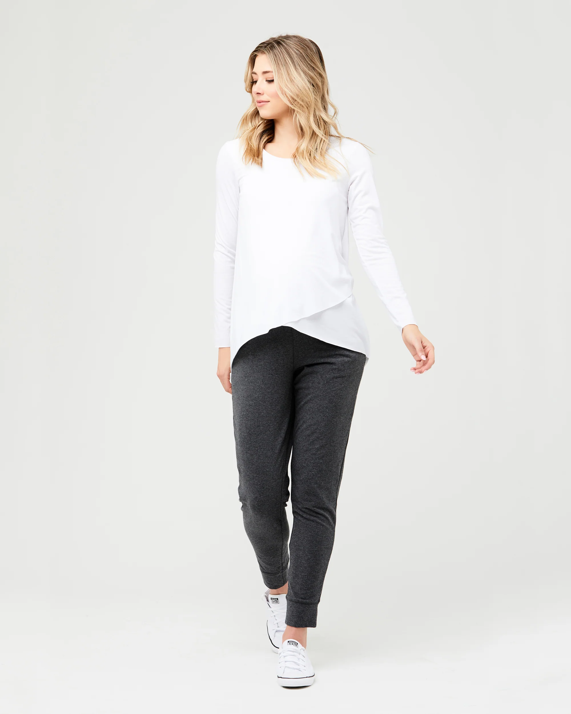 Raw Edge Nursing Top White - Image 6