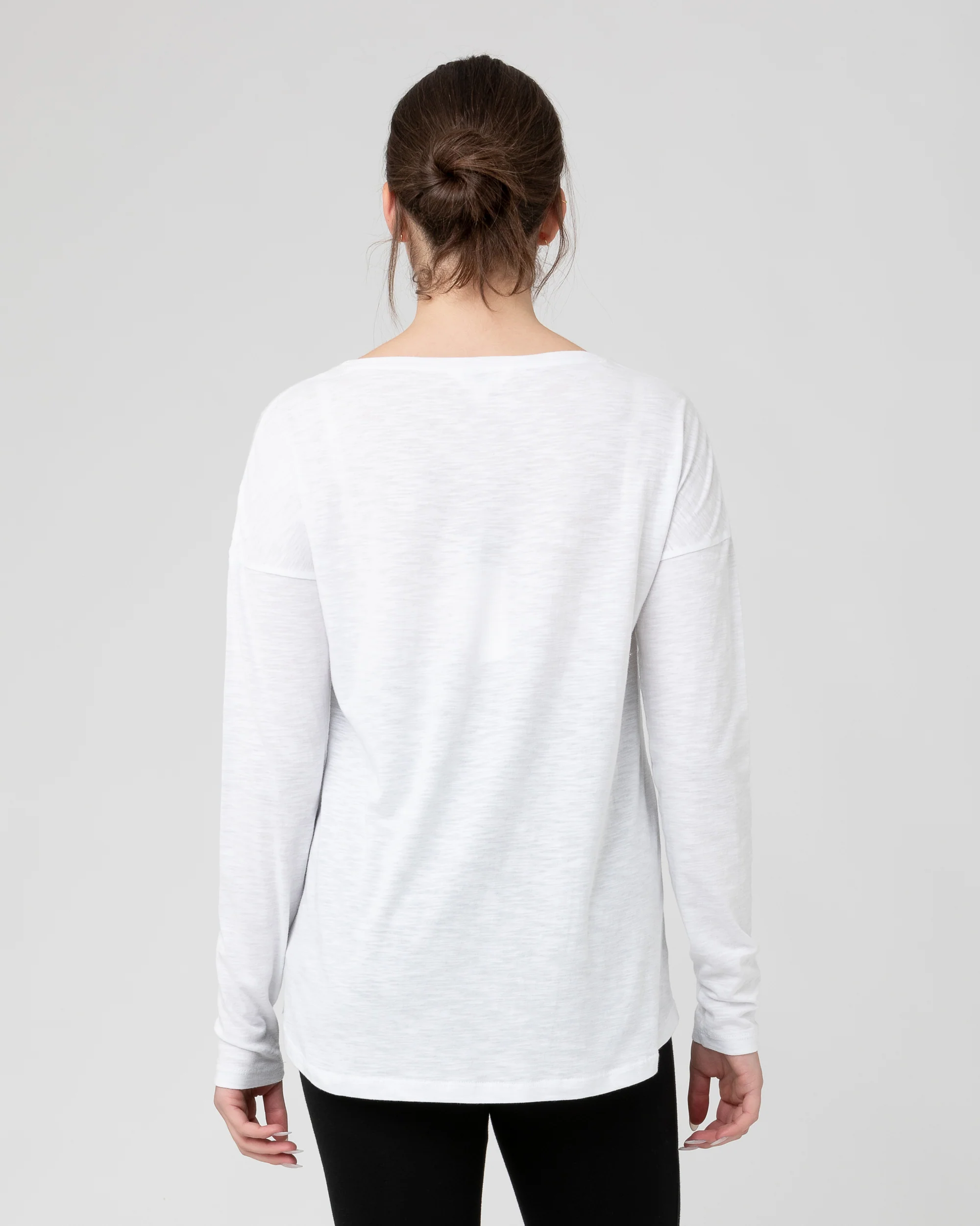 Richie Long Sleeve Nursing Tee White - Image 3