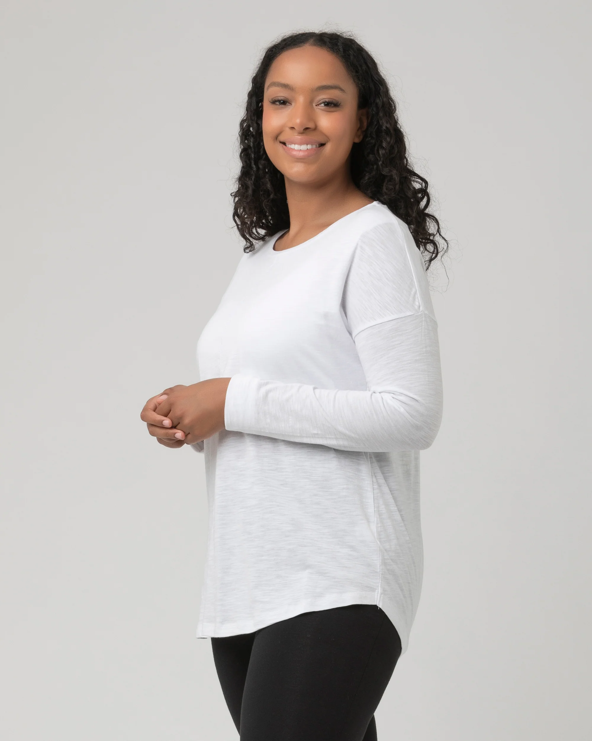Richie Long Sleeve Nursing Tee White - Image 7