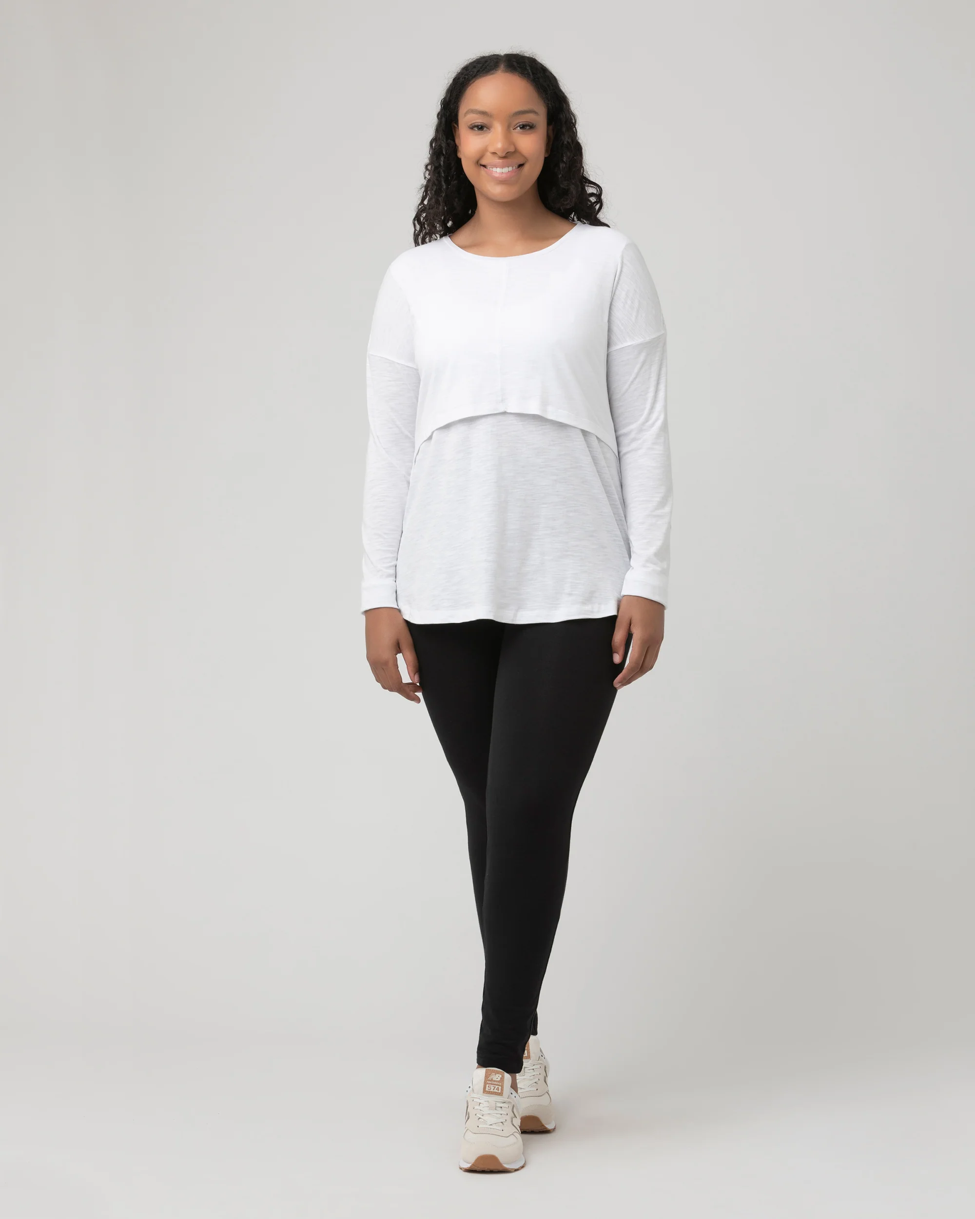 Richie Long Sleeve Nursing Tee White - Image 9