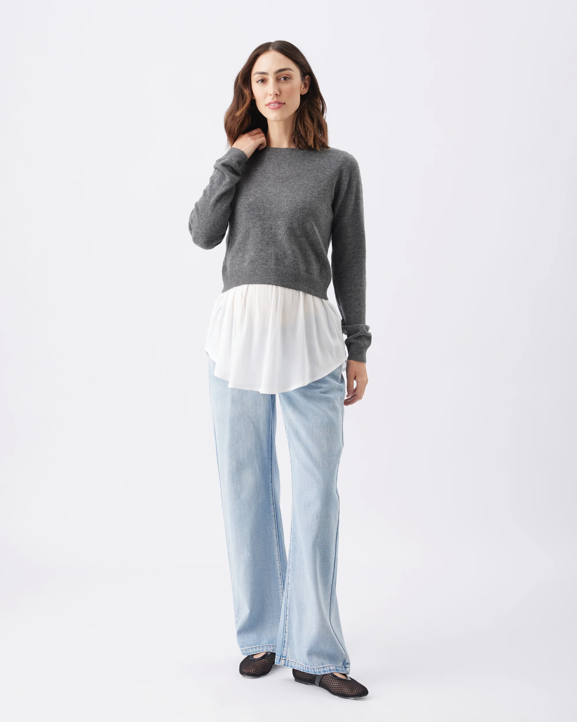 Sandy Detachable Nursing Knit Charcoal Marle - Image 6