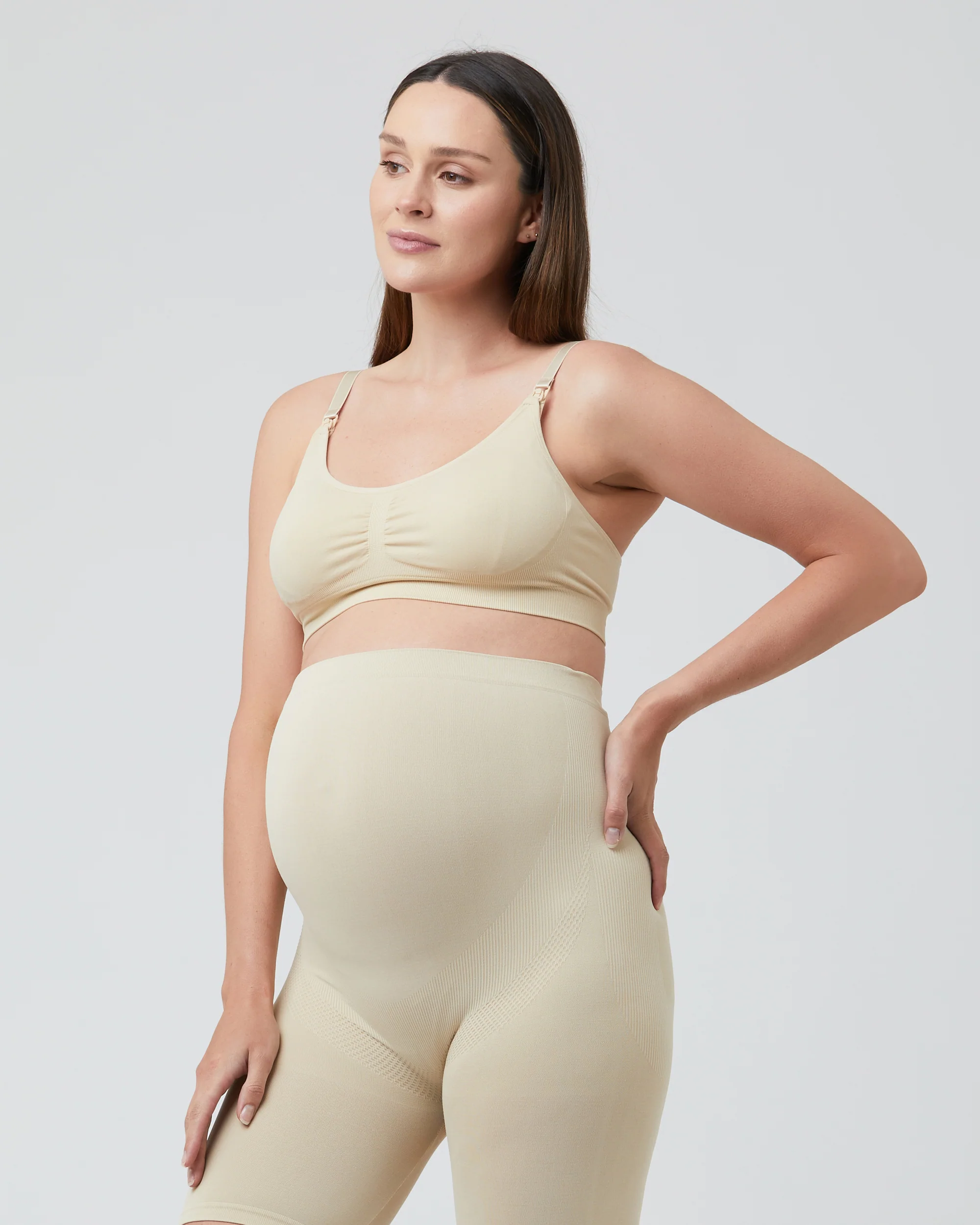 Seamless Nursing Bra Natural - Image 3