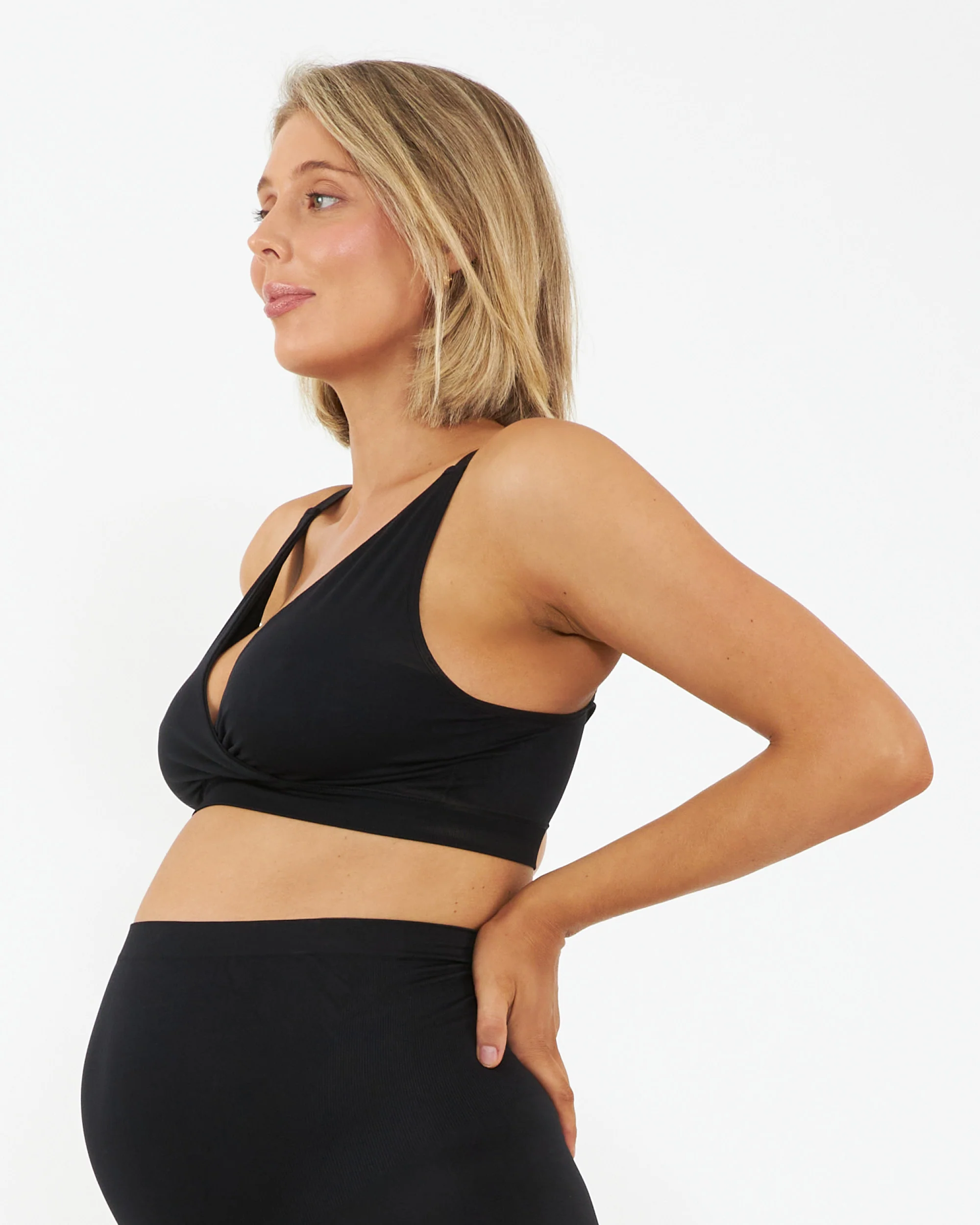 Seamless Nursing Bralette  Black - Image 3