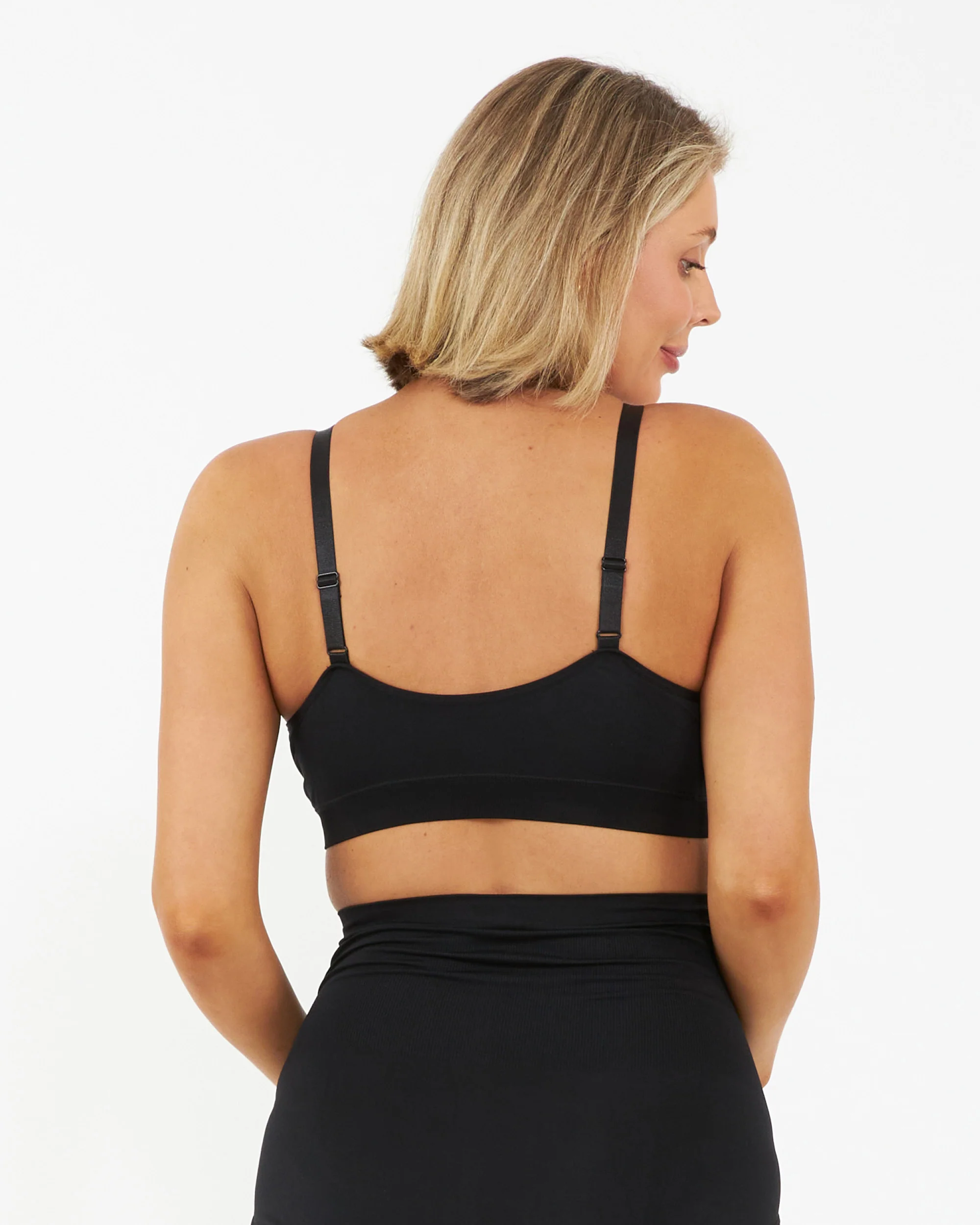 Seamless Nursing Bralette  Black - Image 4
