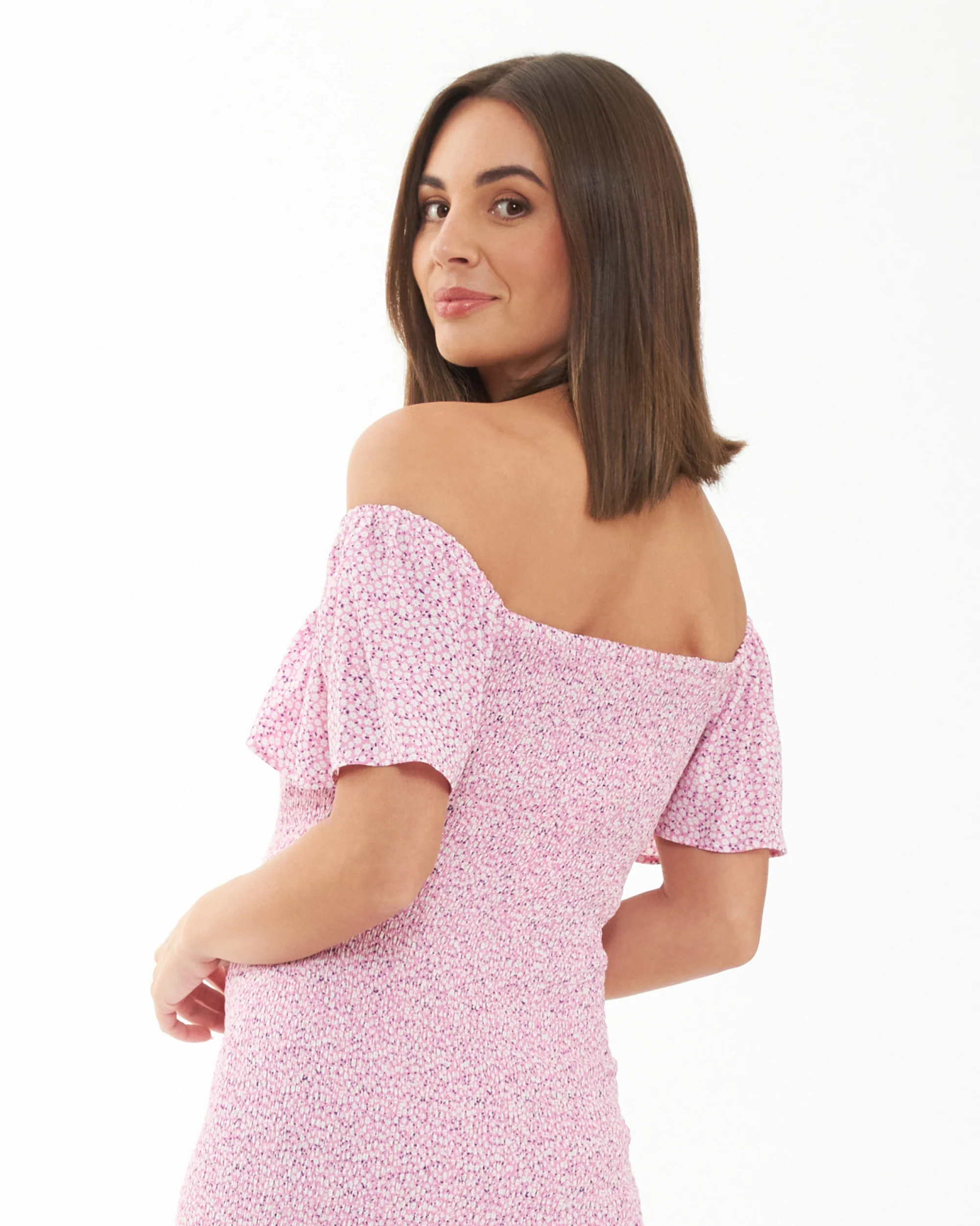 Selma Shirred Dress  Multi - Image 6