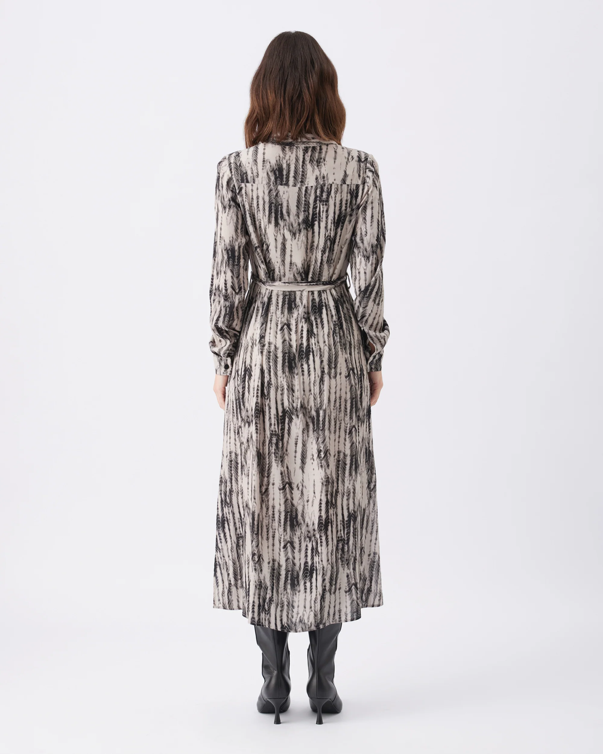 Sylvia Shirt Dress  Natural / Black - Image 5