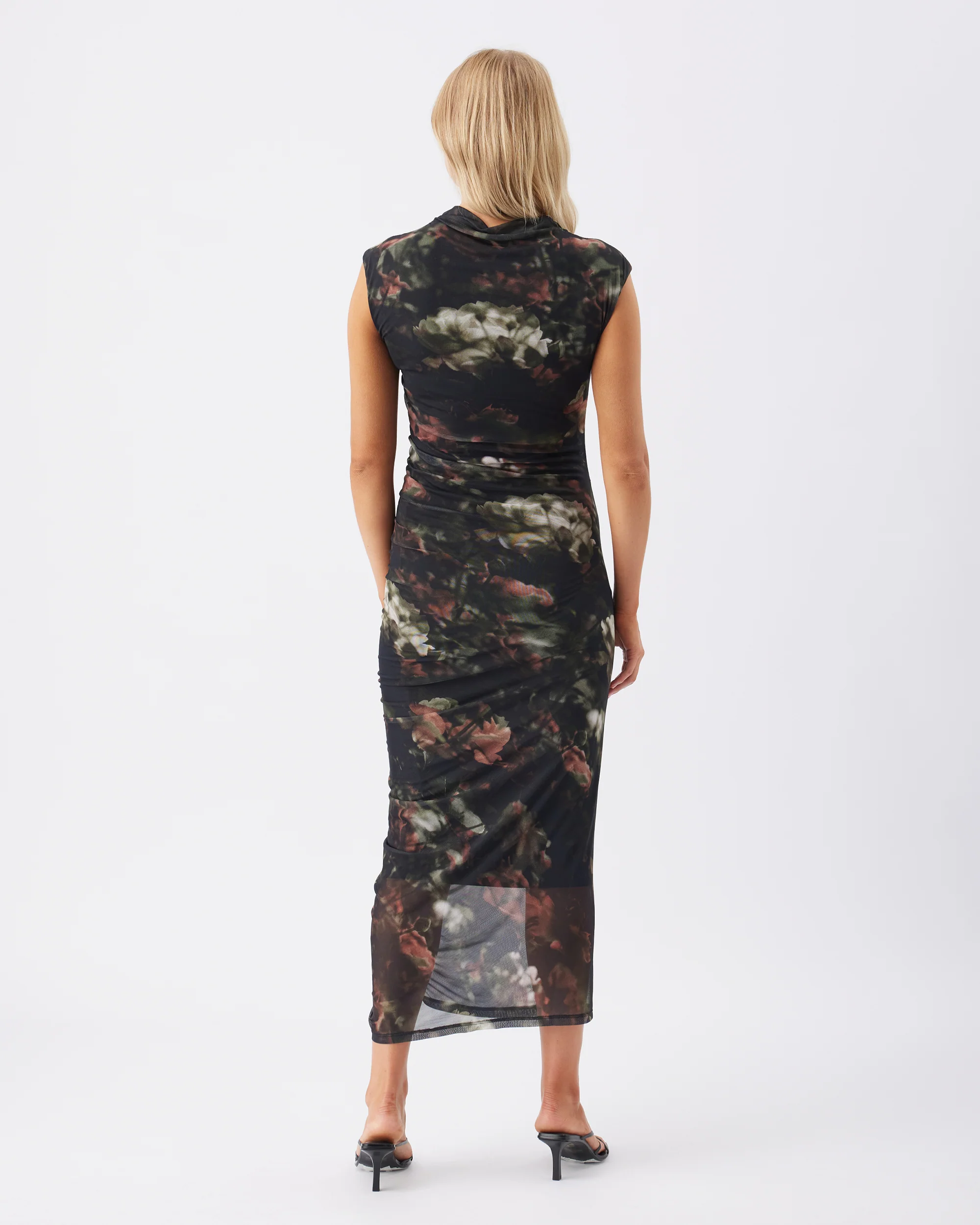 Vella Mesh Dress Black - Image 4